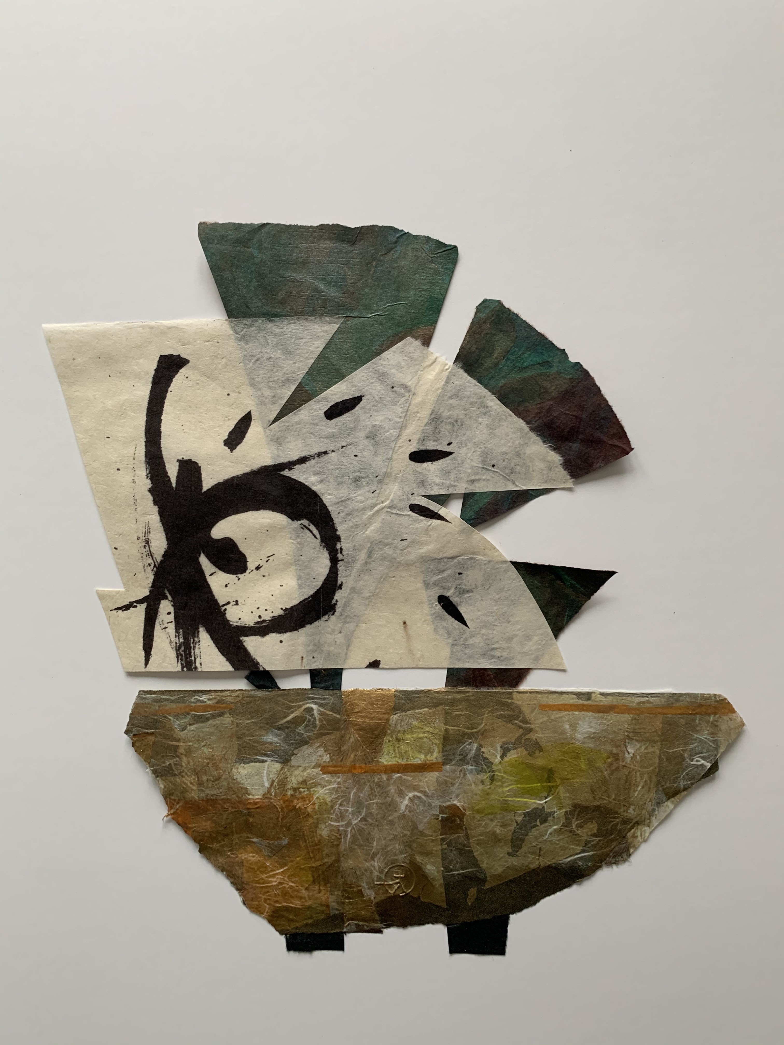 1.sacred vessals "Release", 17" x 16", mono print collage