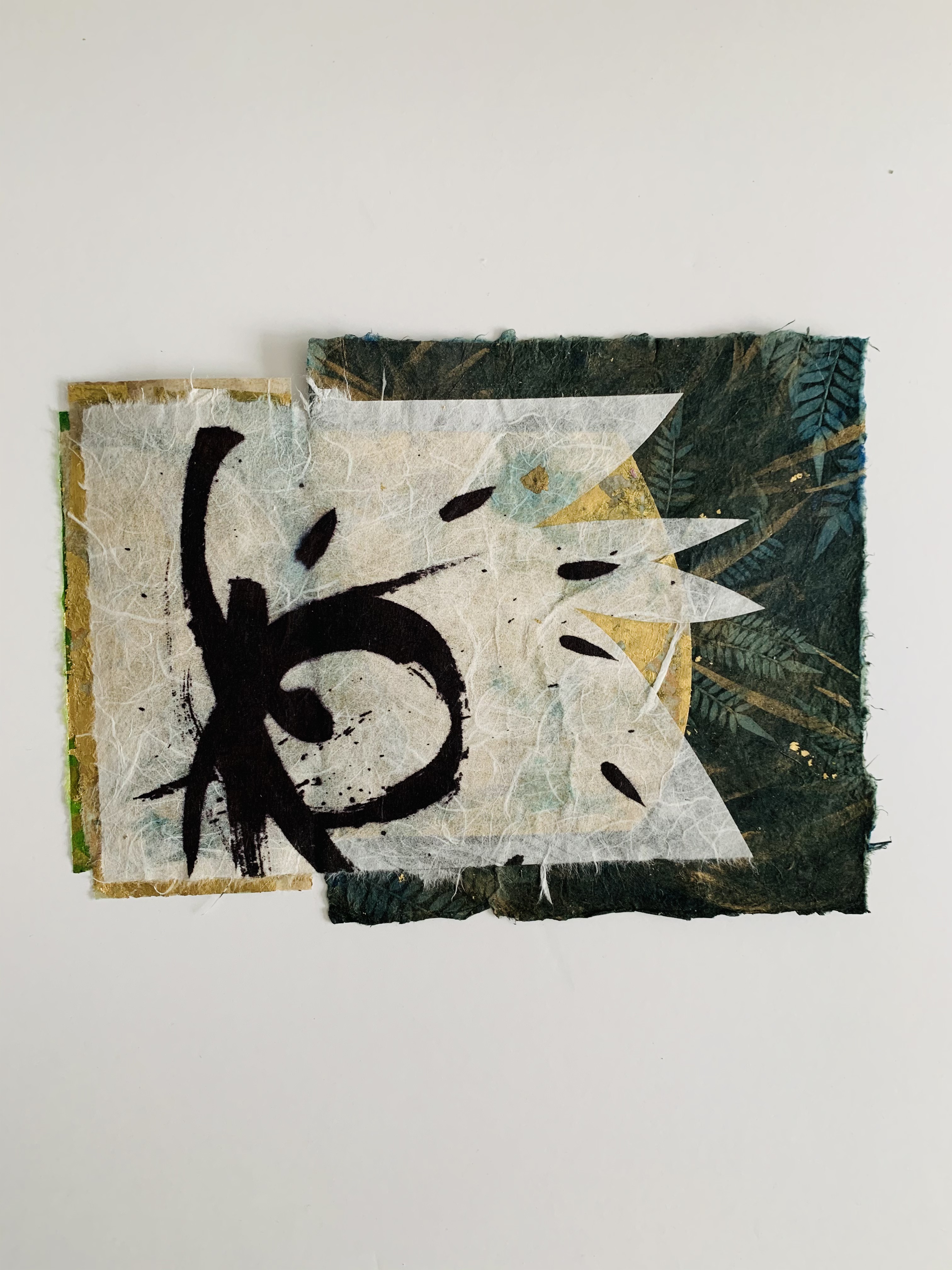10" x 7" "Untitled 4", 10" x 13", monoprint collage