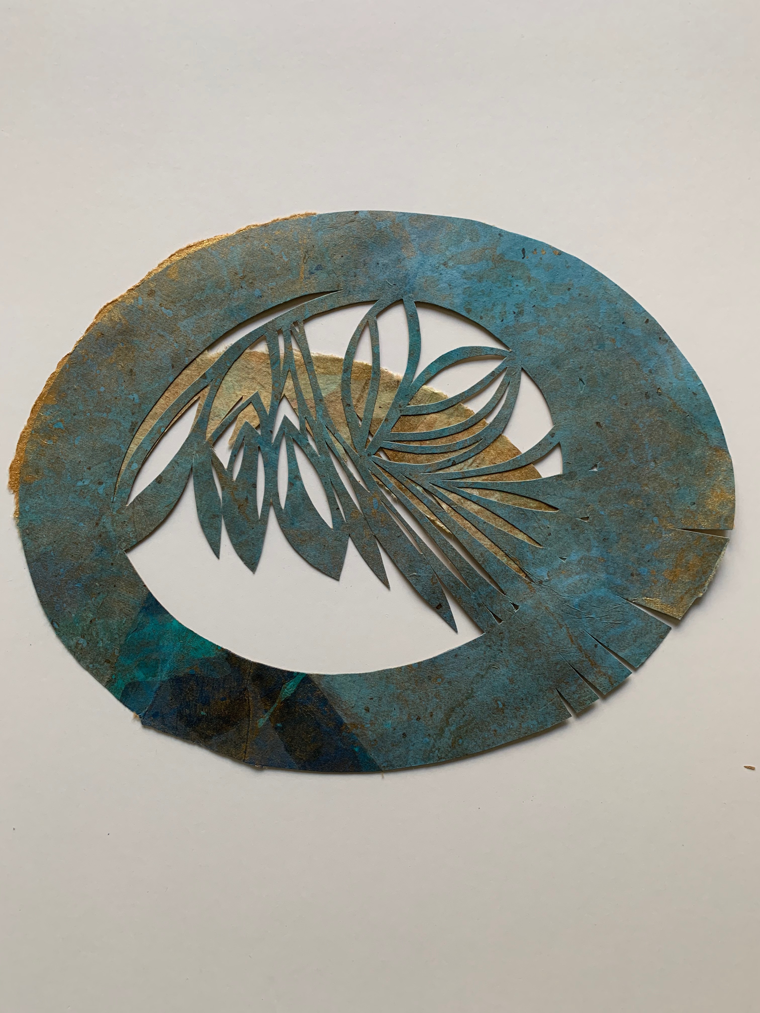 IMG_1748 "Dew drop #1", 9 3/4" x 12 3/4", handcut collage
